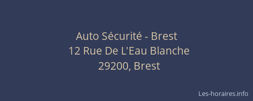 Auto Sécurité - Brest