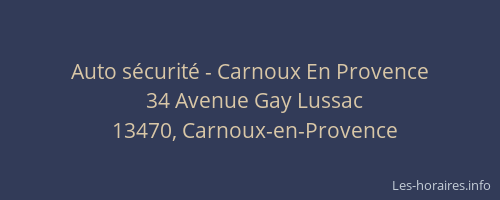 Auto sécurité - Carnoux En Provence