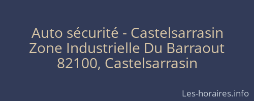 Auto sécurité - Castelsarrasin