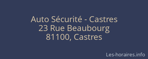 Auto Sécurité - Castres