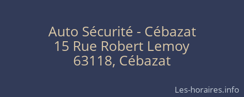 Auto Sécurité - Cébazat