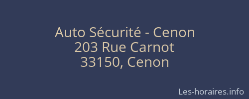 Auto Sécurité - Cenon