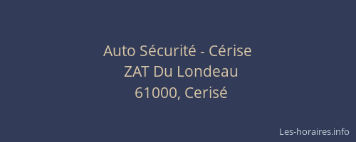 Auto Sécurité - Cérise