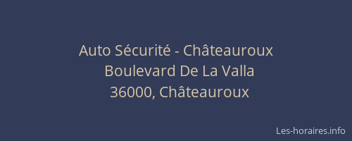 Auto Sécurité - Châteauroux