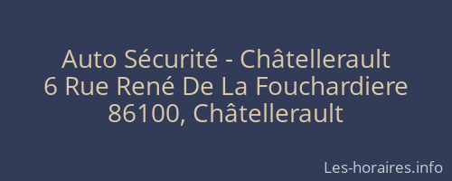 Auto Sécurité - Châtellerault