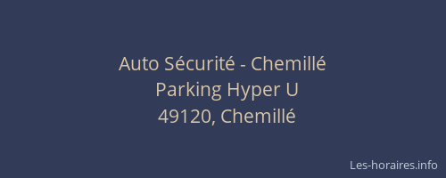 Auto Sécurité - Chemillé