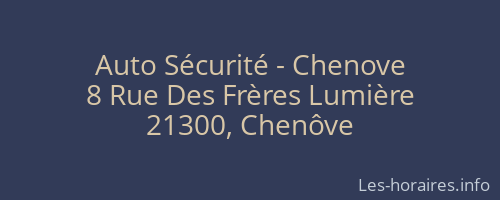 Auto Sécurité - Chenove
