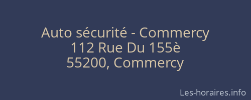 Auto sécurité - Commercy