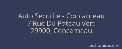 Auto Sécurité - Concarneau