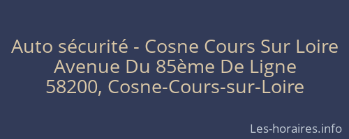 Auto sécurité - Cosne Cours Sur Loire