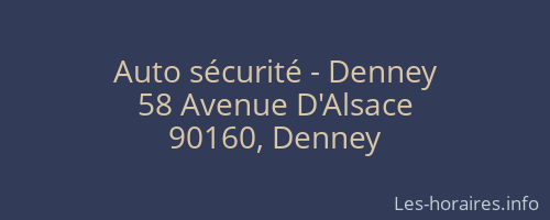 Auto sécurité - Denney
