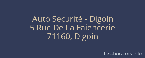 Auto Sécurité - Digoin