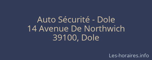 Auto Sécurité - Dole