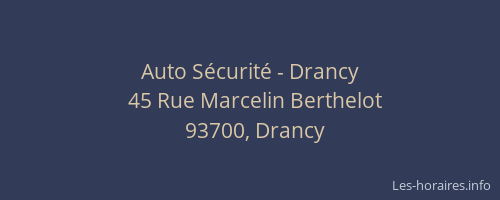 Auto Sécurité - Drancy