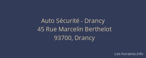 Auto Sécurité - Drancy