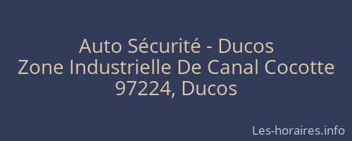 Auto Sécurité - Ducos