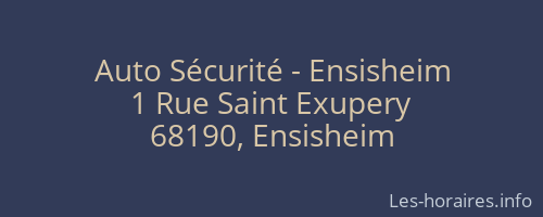 Auto Sécurité - Ensisheim