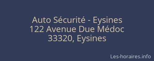 Auto Sécurité - Eysines