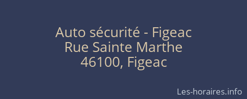 Auto sécurité - Figeac
