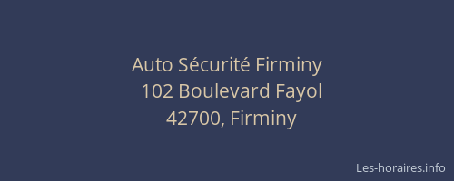 Auto Sécurité Firminy
