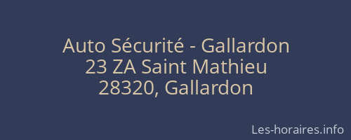 Auto Sécurité - Gallardon