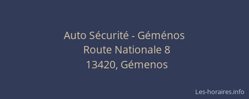 Auto Sécurité - Géménos