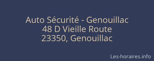 Auto Sécurité - Genouillac