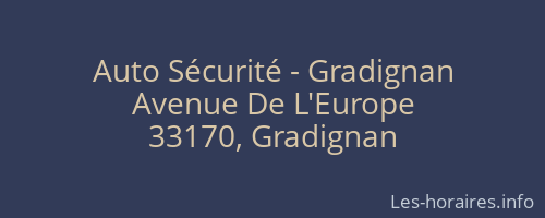 Auto Sécurité - Gradignan