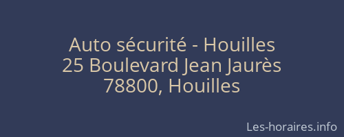Auto sécurité - Houilles