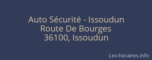 Auto Sécurité - Issoudun