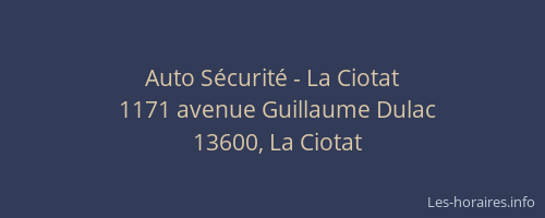 Auto Sécurité - La Ciotat