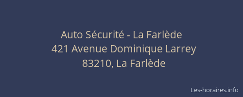 Auto Sécurité - La Farlède