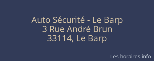 Auto Sécurité - Le Barp
