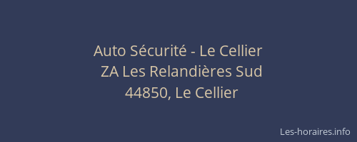 Auto Sécurité - Le Cellier