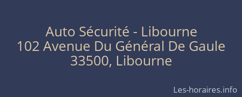 Auto Sécurité - Libourne