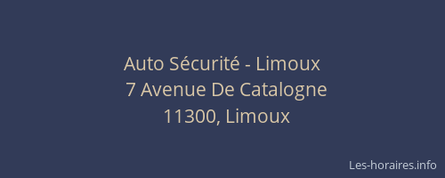 Auto Sécurité - Limoux