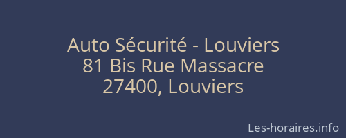 Auto Sécurité - Louviers