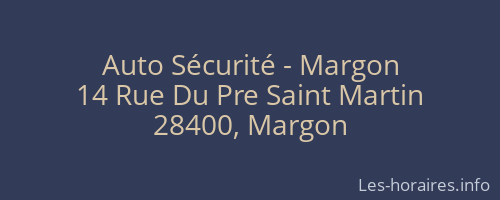 Auto Sécurité - Margon