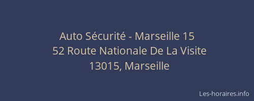 Auto Sécurité - Marseille 15
