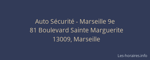 Auto Sécurité - Marseille 9e