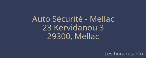 Auto Sécurité - Mellac