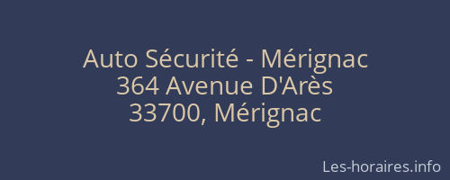 Auto Sécurité - Mérignac
