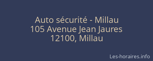 Auto sécurité - Millau