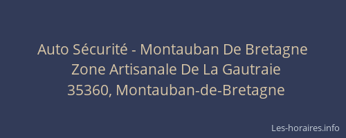 Auto Sécurité - Montauban De Bretagne