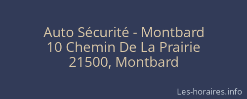 Auto Sécurité - Montbard