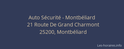 Auto Sécurité - Montbéliard