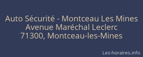 Auto Sécurité - Montceau Les Mines