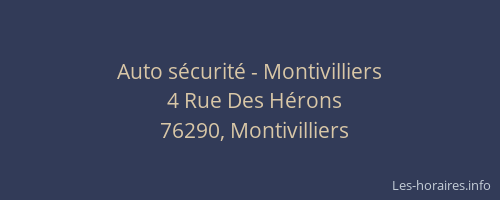 Auto sécurité - Montivilliers
