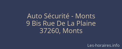 Auto Sécurité - Monts