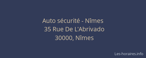 Auto sécurité - Nîmes